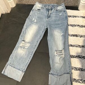 Light Blue Distressed Women's Jeans